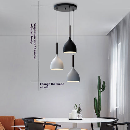 Nordic Restaurant Chandelier Three-head Modern Minimalist