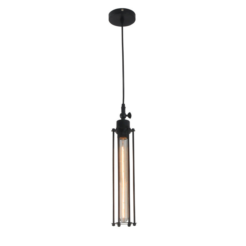 American Small Droplight Dining Table Wrought Iron Flute Simple