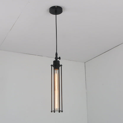 American Small Droplight Dining Table Wrought Iron Flute Simple