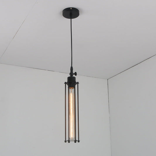 American Small Droplight Dining Table Wrought Iron Flute Simple